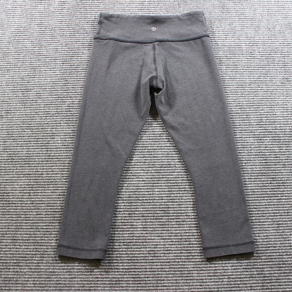 Lululemon Wunder Under Crop Womens 6 Gray High Rise 20” Inseam - Picture 2 of 6